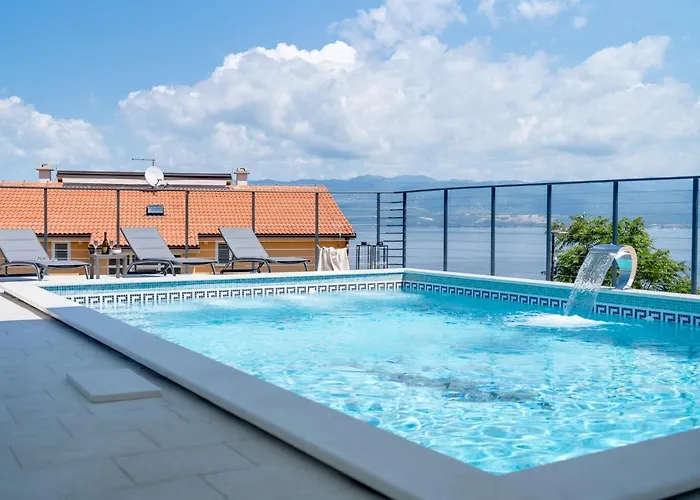 Luxury Verbenico Hills- Amazing Sea View, Pool With Whirpool And Waterfall, Beach, In Famous Wine Region - Your With Style Vila