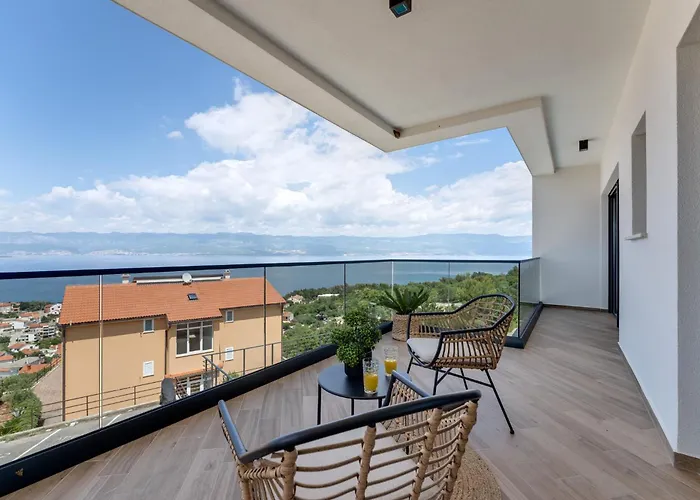 Luxury Verbenico Hills- Amazing Sea View, Pool With Whirpool And Waterfall, Beach, In Famous Wine Region - Your With Style Vrbnik (Primorje-Gorski Kotar)