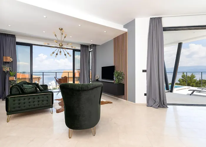 Luxury Verbenico Hills- Amazing Sea View, Pool With Whirpool And Waterfall, Beach, In Famous Wine Region - Your With Style * Vrbnik (Primorje-Gorski Kotar)